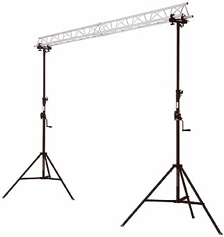 Two 3m wind-up stands and 4m truss
